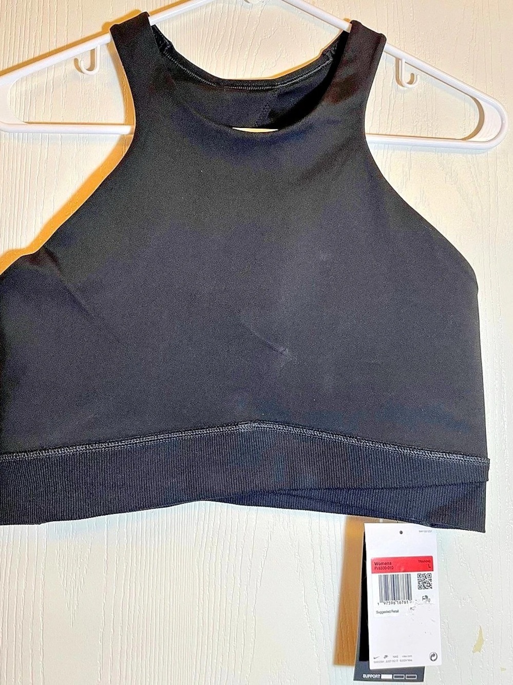Nike One Dri-FIT High-Neck Crop Tank Black Large